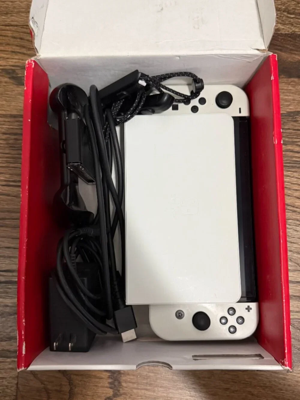 Nintendo Switch OLED White Console w/ Dock, Charger, HDMI, Controller, Adapter